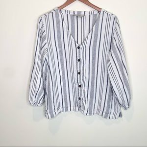 LOFT linen blend blouse